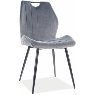 Krzesło welurowe Arco Velvet szare marki Signal