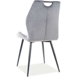 Krzesło welurowe Arco Velvet szare marki Signal