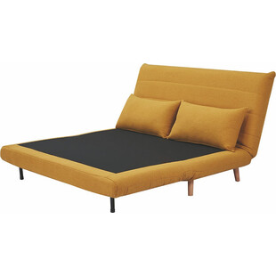 Sofa tapicerowana rozkładana Spike II curry/buk marki Signal