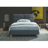 Łóżko welurowe na nóżkach Sierra Velvet 120x200 szary/dąb marki Signal