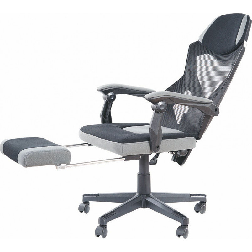 Fotel biurowy z podnóżkiem Q-939 czarny/szary marki Signal