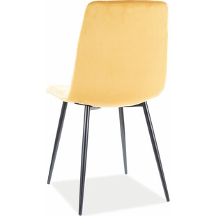 Krzesło welurowe pikowane Mila Velvet curry marki Signal