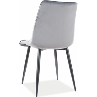 Krzesło welurowe Kim Velvet szare marki Signal