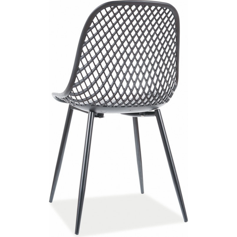 Krzesło ażurowe plastikowe Corral A czarne marki Signal