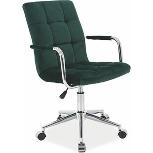 Krzesło biurowe welurowe Q-022 Velvet zielone marki Signal