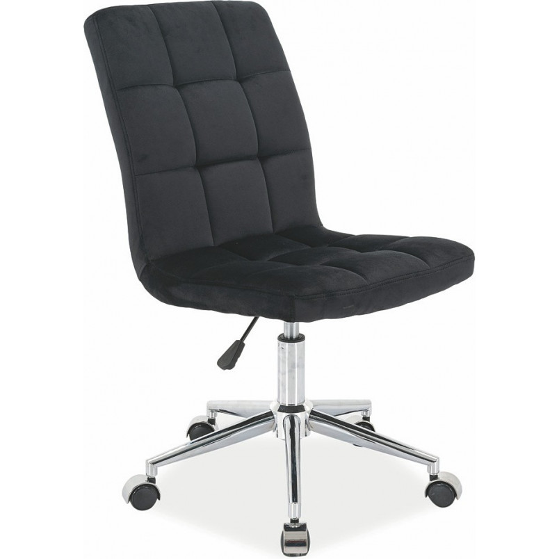 Krzesło biurowe welurowe Q-020 Velvet czarne marki Signal