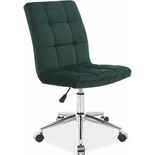 Krzesło biurowe welurowe Q-020 Velvet zielone marki Signal