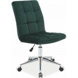 Krzesło biurowe welurowe Q-020 Velvet zielone marki Signal