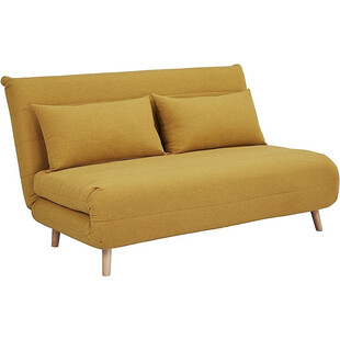 Sofa tapicerowana rozkładana Spike II curry/buk marki Signal