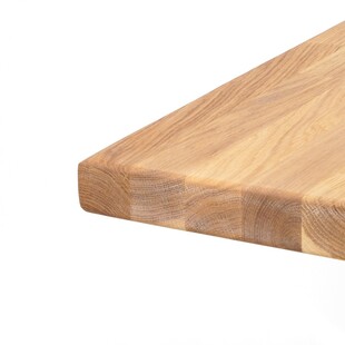 Stół drewniany kwadratowy na jednej nodze Puro 60x60 dąb naturalny/czarny marki Signal