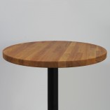 Stół drewniany okrągły na jednej nodze Puro II Wood 80 dąb/czarny marki Signal