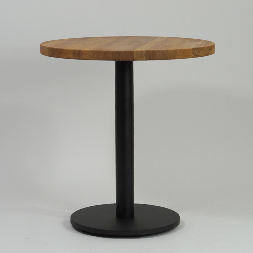 Stół drewniany okrągły na jednej nodze Puro II Wood 60 dąb/czarny marki Signal