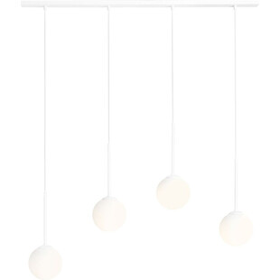 Lampa wisząca szklane kule Bosso White IV biała marki Aldex