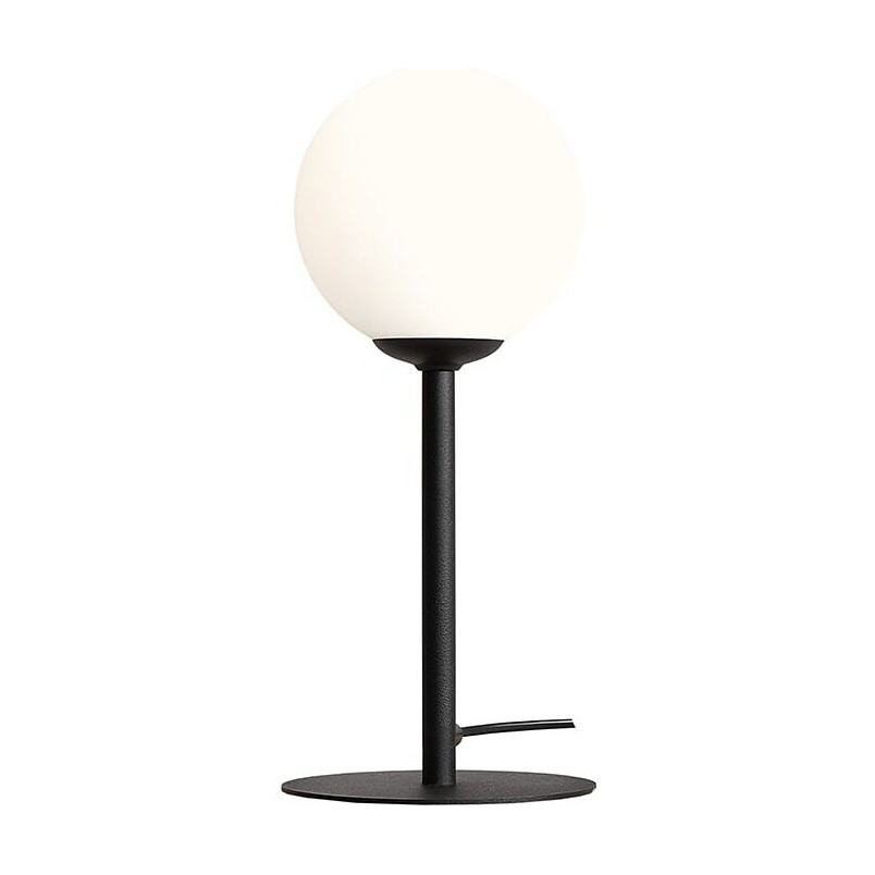 Lampa stołowa szklana kula Pinne Black biało-czarna marki Aldex