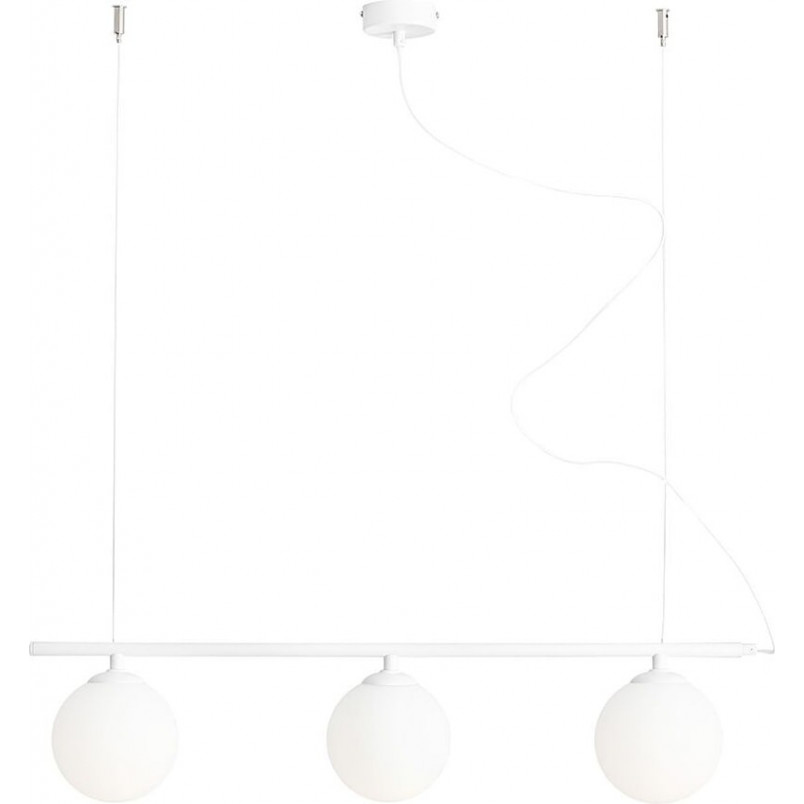 Lampa wisząca 3 szklane kule Beryl Glass III biała marki Aldex