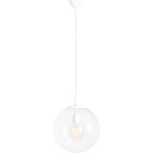 Lampa wisząca szklana kula Globus White 30 przezroczysta marki Aldex