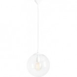 Lampa wisząca szklana kula Globus White 30 przezroczysta marki Aldex