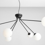 Lampa wisząca szklane kule Holm VI biało-czarna marki Aldex