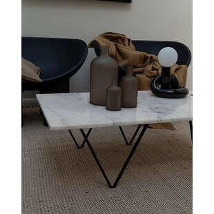 Designerski Stolik kawowy marmurowy Object040 90x60 biały marki NG Design do salonu
