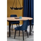 Stół okrągły rozkładany loft Ringo 102 dąb aristan/czarny marki Halmar