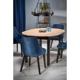 Stół okrągły rozkładany loft Ringo 102 dąb aristan/czarny marki Halmar