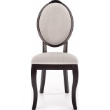 Kolonialne krzesło drewniane tapicerowane Velo czarny/beżowy marki Halmar
