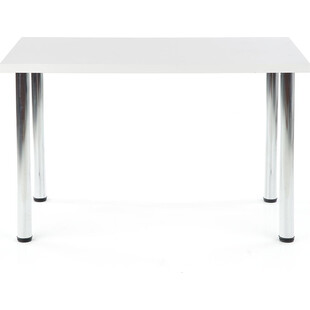Tani stół prostokątny Modex Chrome 120x60 biały marki Halmar