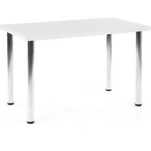 Tani stół prostokątny Modex Chrome 120x60 biały marki Halmar