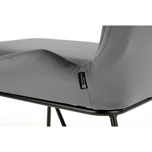 Krzesło welurowe nowoczesne do jadalni K454 szare marki Halmar