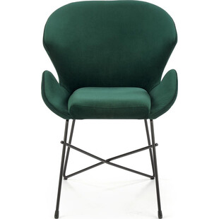 Krzesło welurowe nowoczesne do jadalni K458 zielone marki Halmar