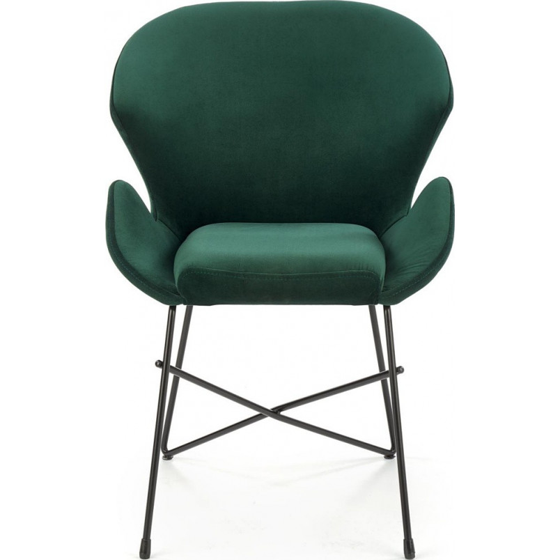 Krzesło welurowe nowoczesne do jadalni K458 zielone marki Halmar