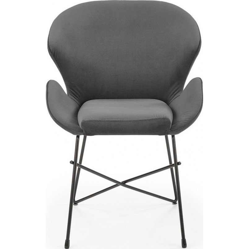 Krzesło welurowe nowoczesne do jadalni K458 szare marki Halmar