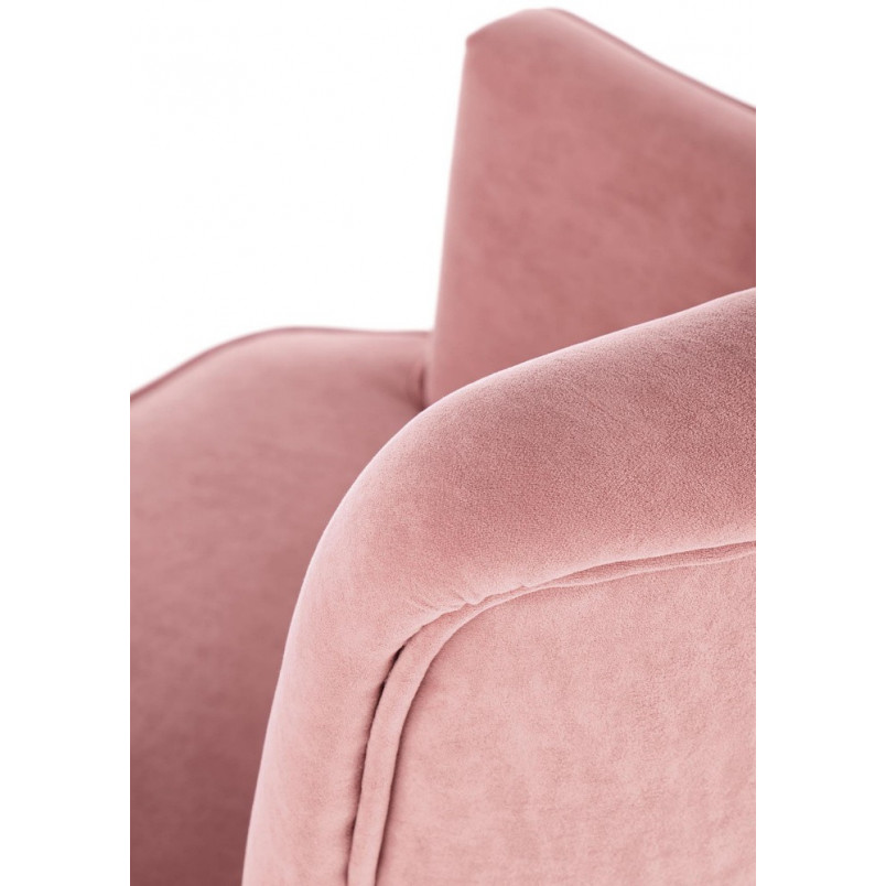 Fotel welurowy wypoczynkowy do salonu Delgado różowy marki Halmar