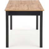 Stół rozkładany loft do jadalni Greg 124x74 dąb wotan/czarny marki Halmar