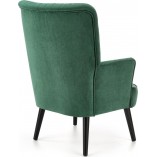 Fotel welurowy wypoczynkowy do salonu Delgado ciemny zielony marki Halmar