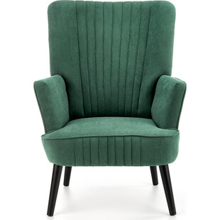 Fotel welurowy wypoczynkowy do salonu Delgado ciemny zielony marki Halmar