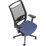 Fotel biurowy z regulacją podłokietników Gulietta czarno-niebieski marki Halmar