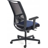 Fotel biurowy z regulacją podłokietników Gulietta czarno-niebieski marki Halmar