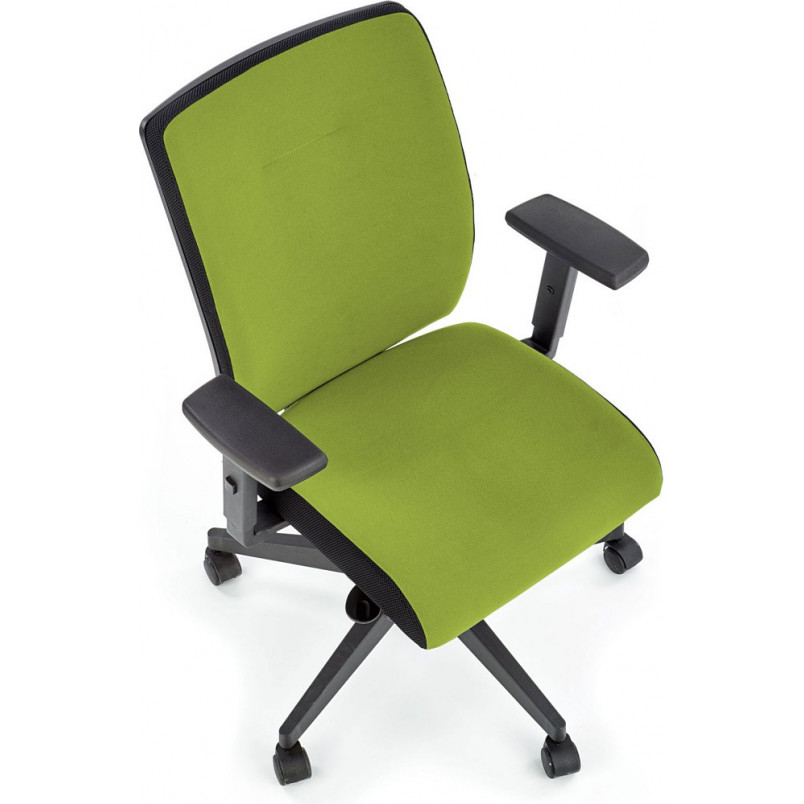 Fotel biurowy z regulacją siedziska i podłokietników Pop zielony marki Halmar