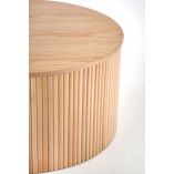 Stolik drewniany okrągły w stylu boho Woody 80 naturalny marki Halmar