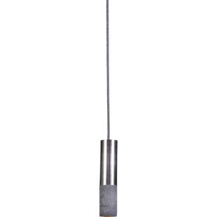 Lampa betonowa wisząca tuba Kalla Inox 23 Szara marki LoftLight