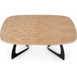 Stół rozkładany loft Veldon 160x90 dąb naturalny/czarny marki Halmar