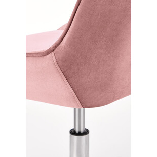 Krzesło do biurka dla dziewczynki Rico Velvet różowe marki Halmar