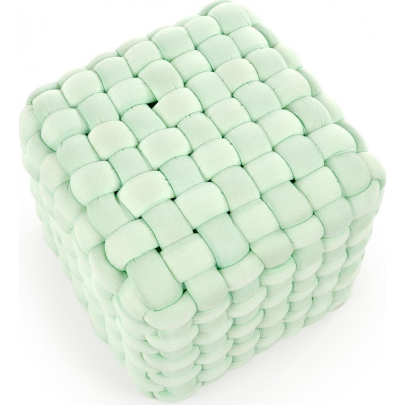 Pufa pleciona kwadratowa dla dzieci Rubik jasny zielony marki Halmar