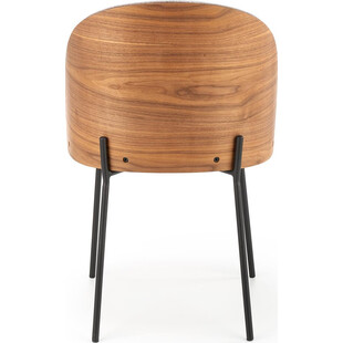 Krzesło tapicerowane z drewnianym oparciem K451 popielaty/jasny orzech marki Halmar