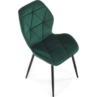 Nowoczesne krzesło welurowe pikowane K453 ciemno zielone marki Halmar