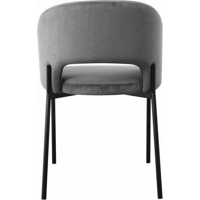 Krzesło welurowe "muszelka" do jadalni K455 szare marki Halmar