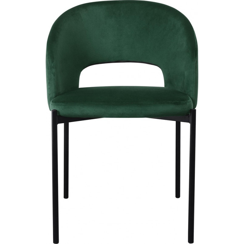 Krzesło welurowe "muszelka" do jadalni K455 ciemne zielone marki Halmar