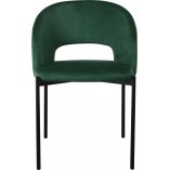 Krzesło welurowe "muszelka" do jadalni K455 ciemne zielone marki Halmar
