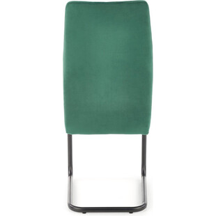 Nowoczesne krzesło welurowe na płozie K444 zielone marki Halmar